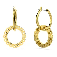 Exalta earrings, White, Gold-tone plated by SWAROVSKI