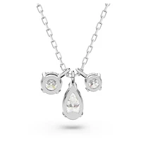 Mesmera pendant, Mixed cuts, Cluster, White, Rhodium plated by SWAROVSKI