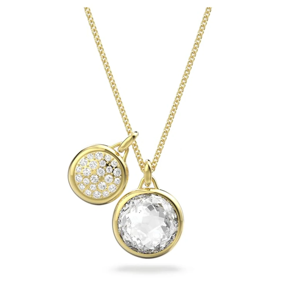 Tahlia pendant, White, Gold-tone plated by SWAROVSKI