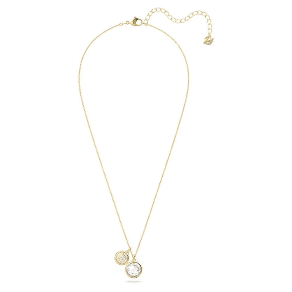 Tahlia pendant, White, Gold-tone plated by SWAROVSKI