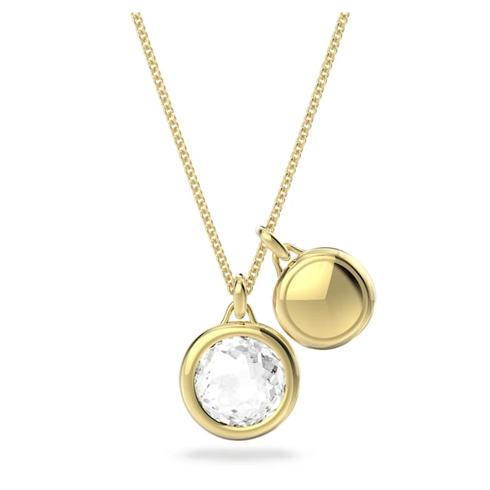 Tahlia pendant, White, Gold-tone plated by SWAROVSKI