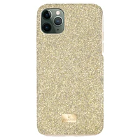 High smartphone case, iPhone® 12 mini, Gold tone by SWAROVSKI