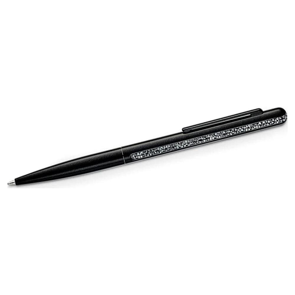 Crystal Shimmer ballpoint pen, Black, Black lacquered by SWAROVSKI