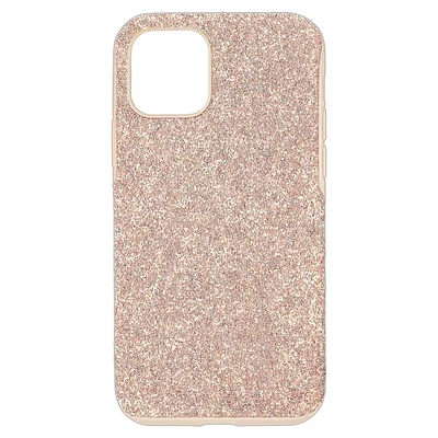 High smartphone case, iPhone® 12 mini, Rose gold tone by SWAROVSKI