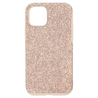 High smartphone case, iPhone® 12 mini, Rose gold tone by SWAROVSKI