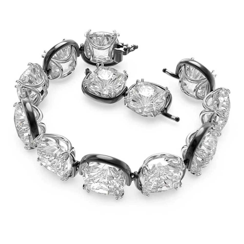 Harmonia bracelet, Cushion cut, White, Mixed metal finish by SWAROVSKI