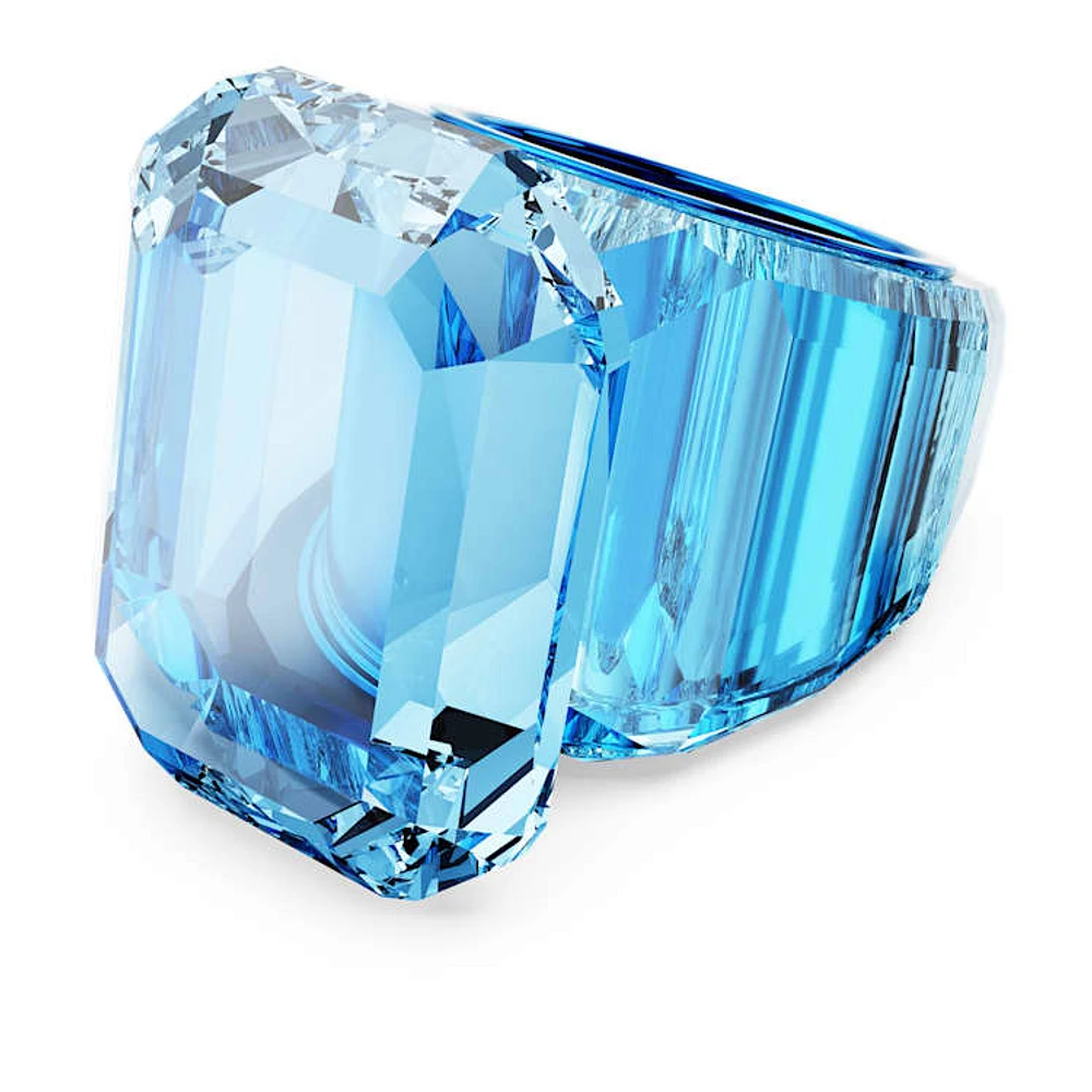 Lucent cocktail ring, Octagon cut, Blue by SWAROVSKI