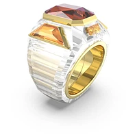 Chroma cocktail ring, Pink, Gold-tone plated by SWAROVSKI