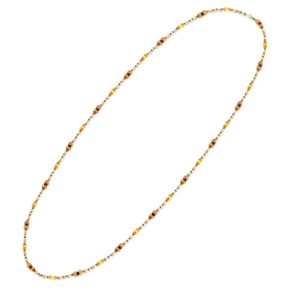 Somnia necklace, Extra long, Brown, Gold-tone plated by SWAROVSKI