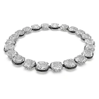 Harmonia choker, Cushion cut, White, Mixed metal finish by SWAROVSKI