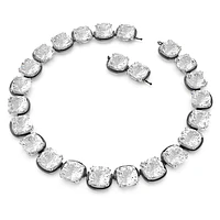 Harmonia choker, Cushion cut, White, Mixed metal finish by SWAROVSKI