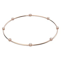 Constella necklace, Round cut, White, Rose gold-tone plated by SWAROVSKI