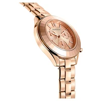 Octea Lux Sport watch, Swiss Made, Metal bracelet, Rose gold tone, Rose gold-tone finish by SWAROVSKI