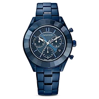 Octea Lux Sport watch, Swiss Made, Metal bracelet, Blue, Blue finish by SWAROVSKI