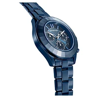 Octea Lux Sport watch, Swiss Made, Metal bracelet, Blue, Blue finish by SWAROVSKI