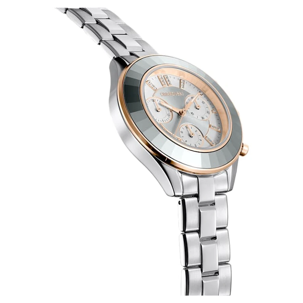 Octea Lux Sport watch, Swiss Made, Metal bracelet, Silver Tone, Stainless steel by SWAROVSKI