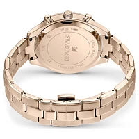 Octea Lux Sport watch, Swiss Made, Metal bracelet, Gold tone, Champagne gold-tone finish by SWAROVSKI