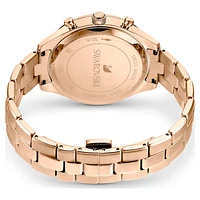 Octea Lux Sport watch, Swiss Made, Metal bracelet, Rose gold tone, Rose gold-tone finish by SWAROVSKI