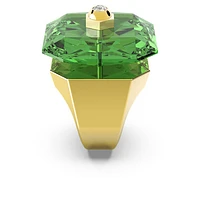 Numina cocktail ring, Octagon cut, Green, Gold-tone plated by SWAROVSKI