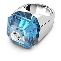 Numina ring, Square cut, Blue, Rhodium plated by SWAROVSKI