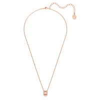 Una necklace, Octagon cut, Pink, Rose gold-tone plated by SWAROVSKI