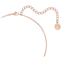 Una necklace, Octagon cut, Pink, Rose gold-tone plated by SWAROVSKI