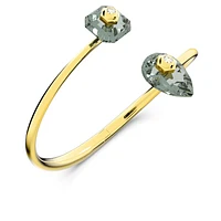 Numina bangle, Mixed cuts, Grey, Gold-tone plated by SWAROVSKI