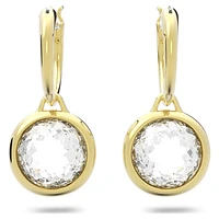 Tahlia earrings, White, Gold-tone plated by SWAROVSKI