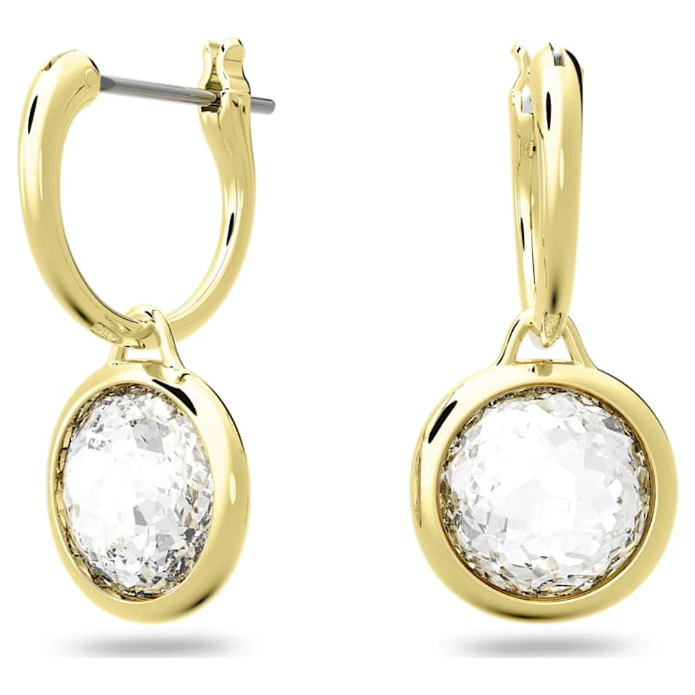 Tahlia earrings, White, Gold-tone plated by SWAROVSKI