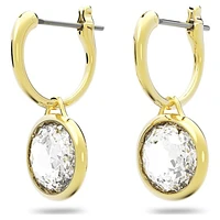 Tahlia earrings, White, Gold-tone plated by SWAROVSKI