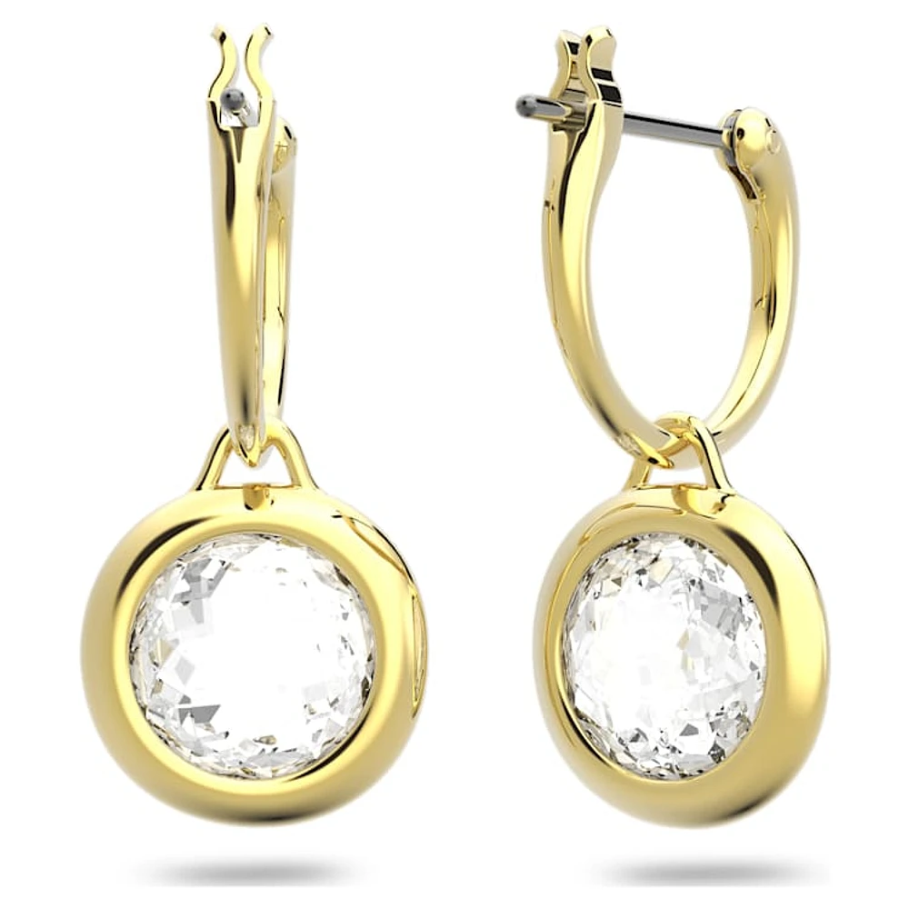 Tahlia earrings, White, Gold-tone plated by SWAROVSKI