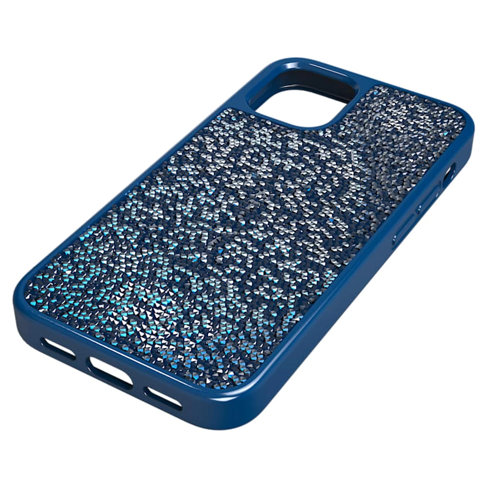 Glam Rock smartphone case, iPhone® 12 mini, Blue by SWAROVSKI