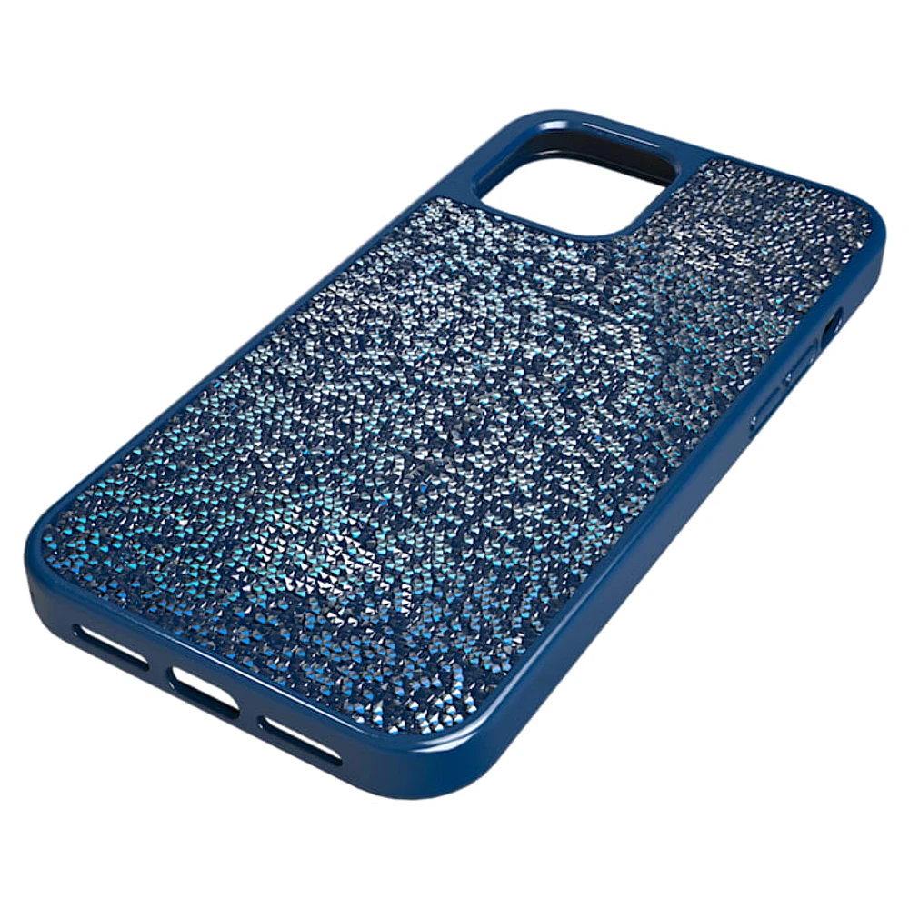 Glam Rock smartphone case, iPhone® 12 Pro Max, Blue by SWAROVSKI