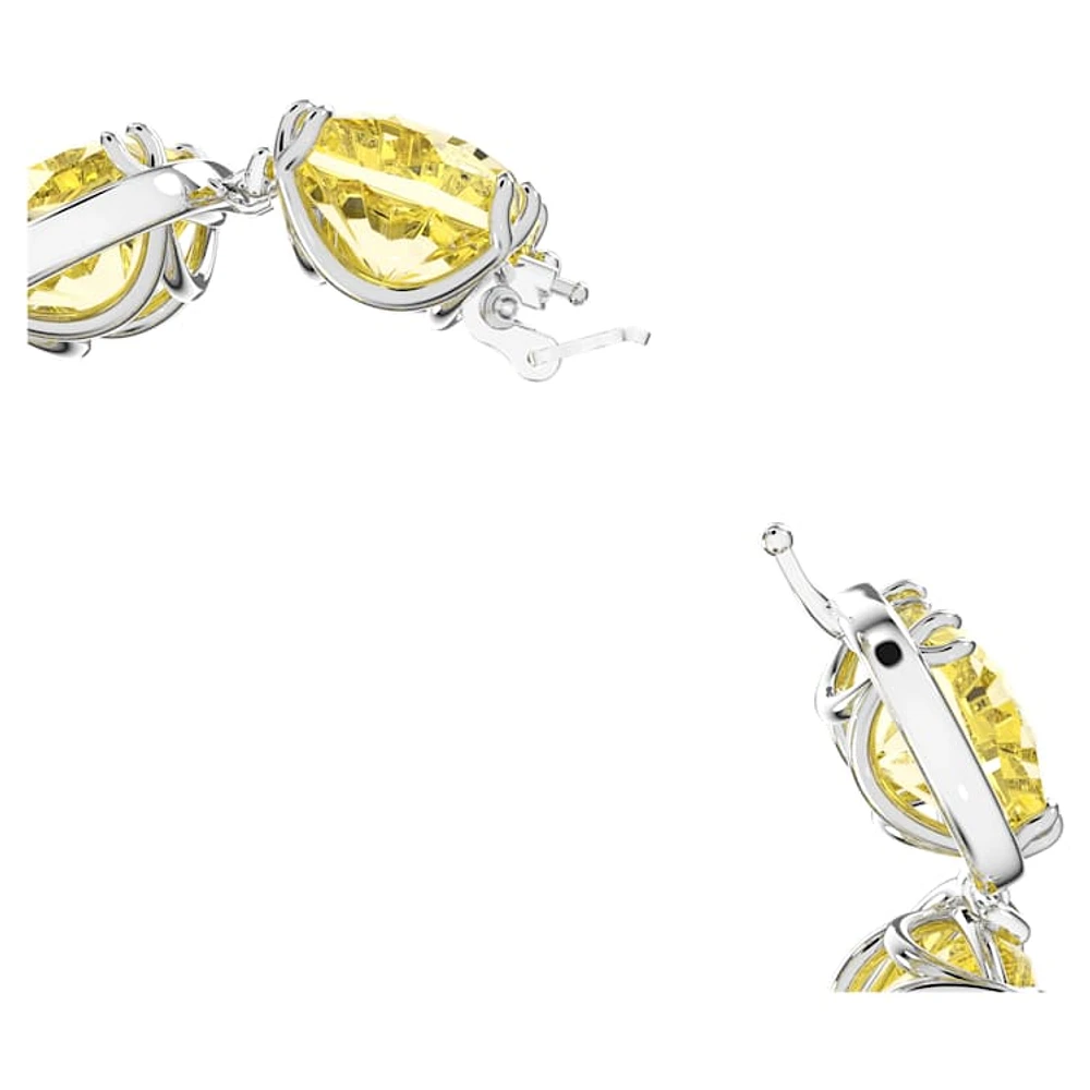 Harmonia bracelet, Cushion cut, Yellow, Rhodium plated by SWAROVSKI