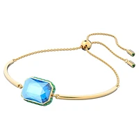 Chroma bracelet, Octagon cut, Multicoloured, Gold-tone plated by SWAROVSKI