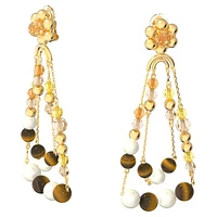 Somnia drop earrings, Chandelier, Extra long, Multicoloured, Gold-tone plated by SWAROVSKI