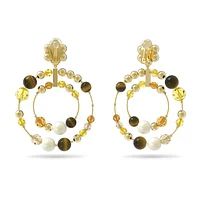 Somnia hoop earrings, Multicoloured, Gold-tone plated by SWAROVSKI