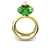 Numina ring, Pear cut, Green, Gold-tone plated by SWAROVSKI