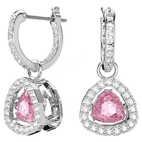 Una set, Trilliant cut, Pink, Rhodium plated by SWAROVSKI