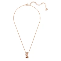 Hyperbola necklace, White, Rose gold-tone plated by SWAROVSKI