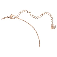 Hyperbola necklace, White, Rose gold-tone plated by SWAROVSKI