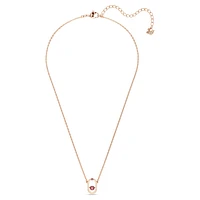 Una pendant, Round cut, Oval shape, Red, Rose gold-tone plated by SWAROVSKI