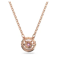 Una pendant, Round cut, Long, Purple, Rose gold-tone plated by SWAROVSKI