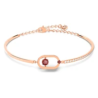 Una bracelet, Round cut, Oval shape, Red, Rose gold-tone plated by SWAROVSKI