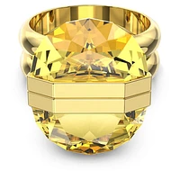 Lucent ring, Magnetic closure, Yellow, Gold-tone plated by SWAROVSKI