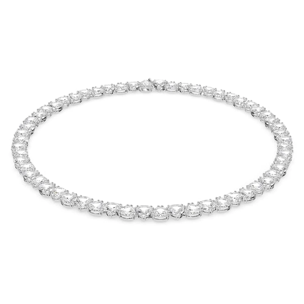 Millenia necklace, Trilliant cut, White, Rhodium plated by SWAROVSKI