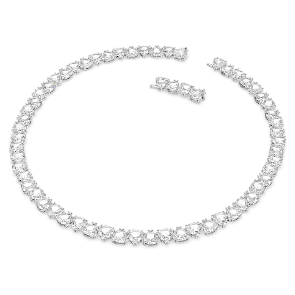 Millenia necklace, Trilliant cut, White, Rhodium plated by SWAROVSKI