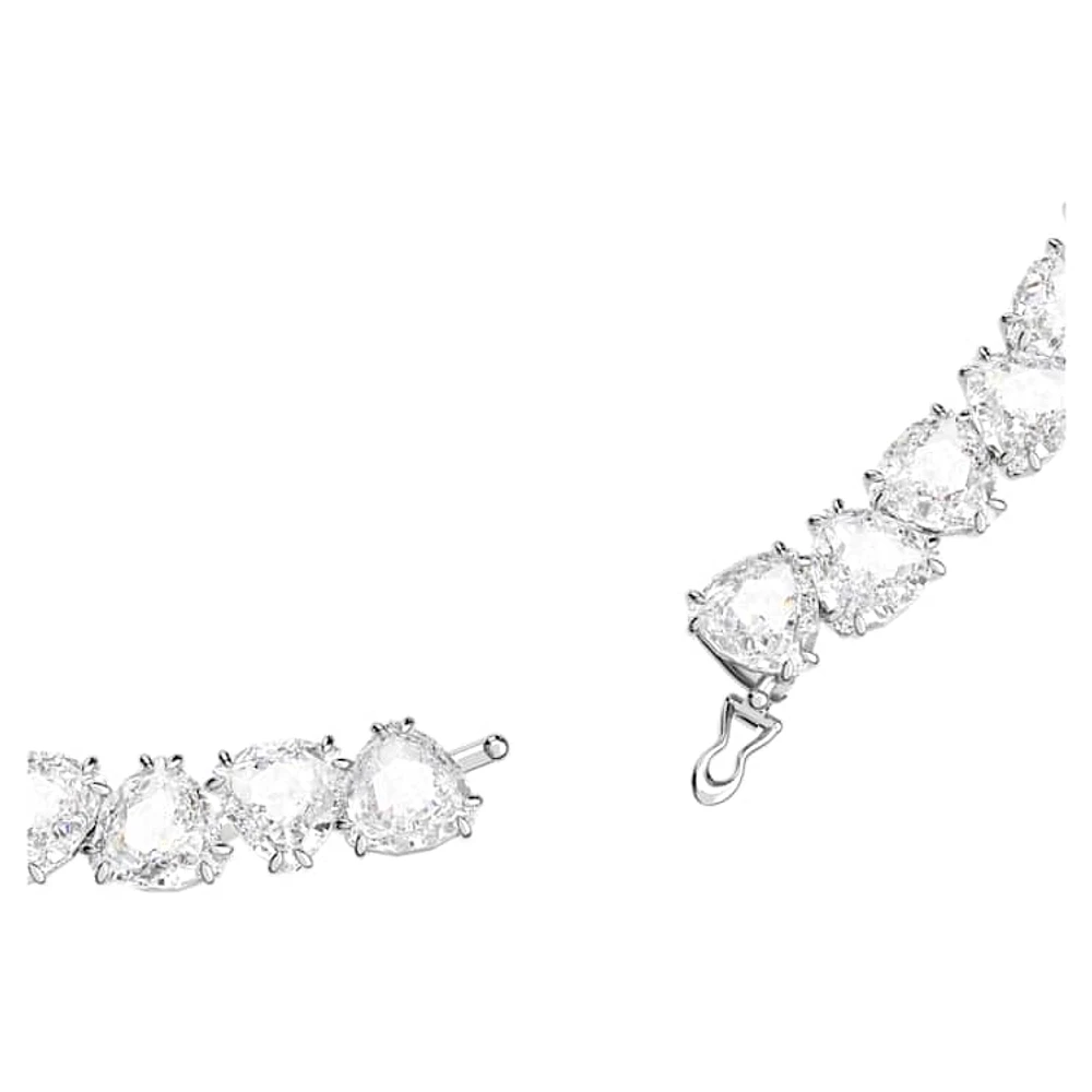 Millenia necklace, Trilliant cut, White, Rhodium plated by SWAROVSKI