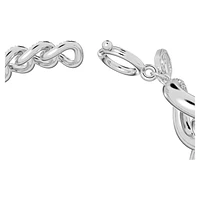 Dextera bracelet, Pavé, White, Rhodium plated by SWAROVSKI