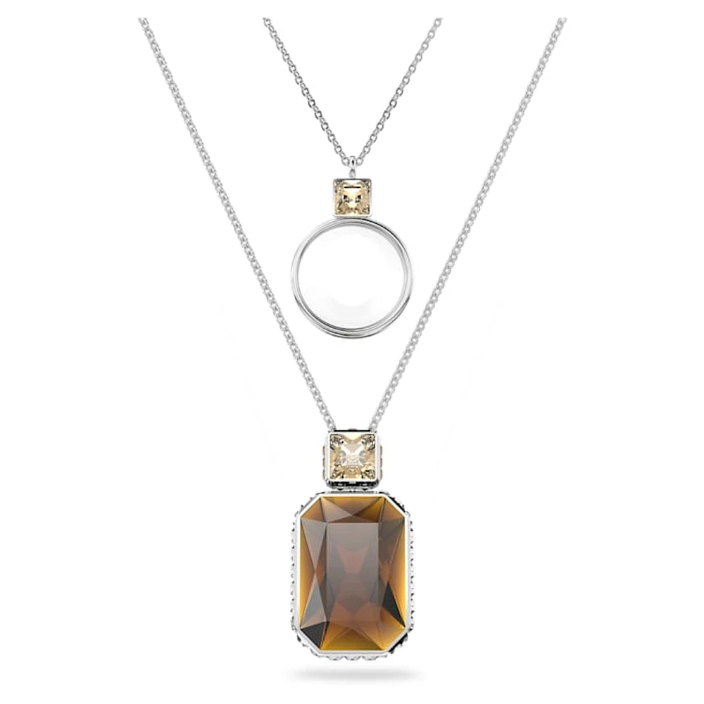 Elegance of Africa pendant, Set (2), Brown, Rhodium plated by SWAROVSKI